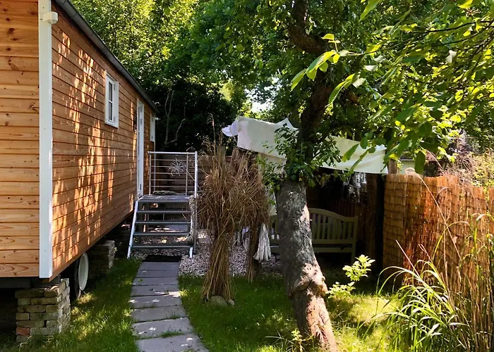 Zirkuswagen Mit Outdoor Whirlpool Und Garten Prázdninový dům